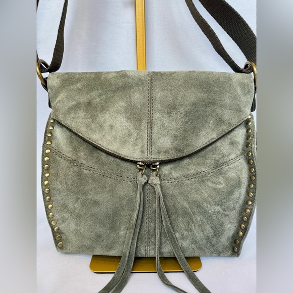 New With Tags The Sak Silverlake Crossbody In Moss Suede Green Color - Picture 2 of 15